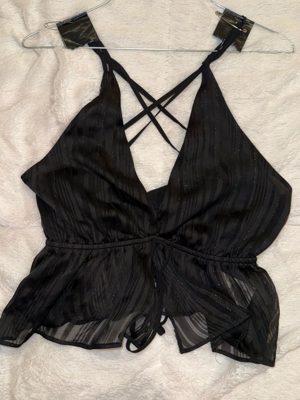 Express peplum Sparkle Strappy Cami